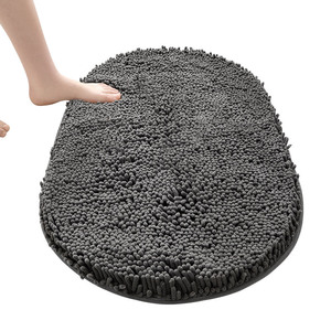 <span class=keywords><strong>Tapis</strong></span> de bain ovale en chenille épaissie, antidérapant, absorbant l'<span class=keywords><strong>eau</strong></span> et à séchage rapide, pour salle de bain, entrée de toilettes, paillasson de chambre - Product Image 2