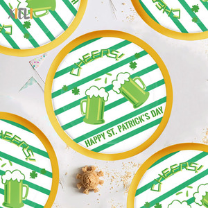 Xieli Party Supplies Platos <span class=keywords><strong>de</strong></span> papel desechables personalizados para el día <span class=keywords><strong>de</strong></span> <span class=keywords><strong>San</strong></span> <span class=keywords><strong>Patricio</strong></span> - Product Image 5