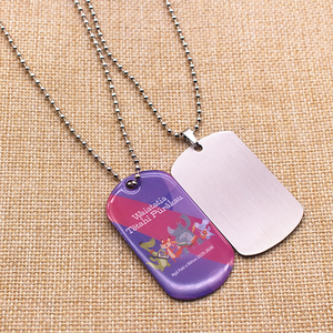 High Polished Silver-Plated Antique Feng Shui Custom Zinc Alloy <strong>Dog</strong> Tag with Deep Etched <strong>Name</strong> and Number - Product Image 2