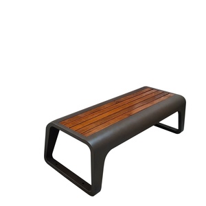 Silla de Descanso Metálica para Patio, Moderna, de Acero Inoxidable y Madera, para Uso en Exteriores, OTD-54, para Parques y Calles - Product Image 1