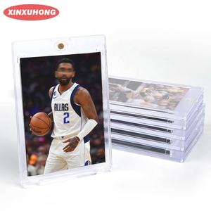 XXH-One Touch Porte-cartes magnétique 35PT Toploader Étui <span class=keywords><strong>rigide</strong></span> en plastique transparent pour cartes à collectionner Protecteur de boîtier magnétique - Product Image 1