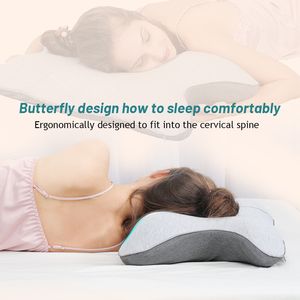 Almohada <span class=keywords><strong>Cervical</strong></span> de Espuma Viscoelástica Médica, Ergonómica, Shiatsu, Ortopédica, Portátil, para Aliviar el Estrés del Cuello, Masajeador para Dormir - Product Image 2