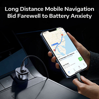 Cargador de Coche de Doble Puerto 65W PD USB C QC3.0 USB A, Carga 2 Dispositivos Simultáneamente para Cámara de Coche y Adaptador de Encendedor Móvil