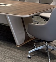 Meubles de bureau, bureau de direction commercial, grande table de réunion, mobilier de travail moderne et élégant en bois, vente en gros