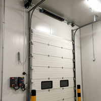 Puerta Seccional Automática de Uso Comercial, Sistema de Elevación Vertical, Panel de Acero Resistente, Puerta Superior a Prueba de Viento
