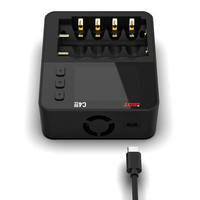 Cargador de Batería Inteligente para Drones ISDT C4 EVO de 36W con Salida Tipo-C QC3.0 y Descarga de 1.5A para Baterías LiFePO4/NiMH/Eneloop