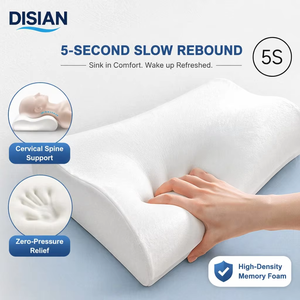 Bantal Tidur Persegi DISIAN High Density Memory Foam dengan Gel Pendingin, Penyangga Leher, dan Sarung Bernapas untuk Meredakan Nyeri Leher - Product Image 1