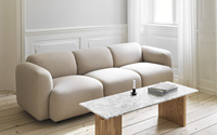 Ensemble de canapés modernes de luxe de style européen en mousse avec fonction rafraîchissante, en forme de L, avec revêtement en tissu, pour la maison et l'école (vente en gros)