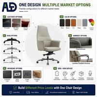 Fauteuil de réunion ergonomique moderne en cuir, pivotant, avec structure chromée en cantilever, pour bureau et salon – Vente directe usine