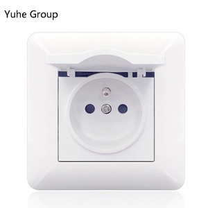 Interrupteur mural bipolaire en cuivre de type français avec panneau tactile, prise 10A, indice de protection IP20, pour la maison et les hôtels, 220V, norme européenne - Product Image 5