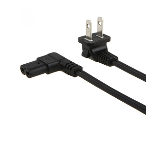 Dây Nguồn Góc Phải Phân Cực 2 Khe IEC-60320 IEC320 C7 Đến NEMA 1-15P Dài 6ft 2 Prong AC Cáp Treo Tường - Product Image 4
