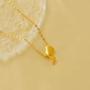 Collana con Ciondolo a Lettera in Oro 18k, Acciaio Inossidabile, Regolabile, Accessorio Gioiello da Donna, Idea Regalo - Product Image 3