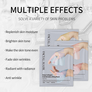 <span class=keywords><strong>Masque</strong></span> Visage Hydratant et Raffermissant au Collagène Bio Profond, 4 Feuilles en Boîte, Anti-Âge, Faible Poids Moléculaire, Nourrissant - Product Image 2