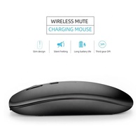 Draadloze muis met eigen logo, oplaadbaar, dun, stil, 2.4G, draagbaar, optische kantoormuis met USB