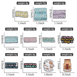 Hundezauber Emaille-Anstecker, Lustige Cartoon-Sprüche, Revers-Broschen für Hundeliebhaber, Rucksack- & Kleider-Accessoires, Schmuck-Pin - Product Image 6