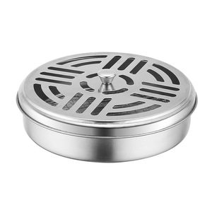 Soporte de Acero Inoxidable para Espirales Antimosquitos con Tapa, Reutilizable, Protección para el Hogar, Estilos de Placa Púrpura y Malla, Dropshipping - Product Image 1