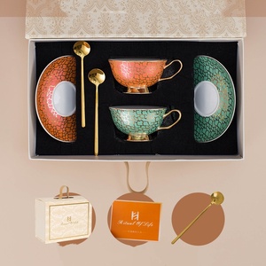 Arabic Floral Ceramic Golden <b>Tea</b> Cup Saucer <b>Set</b> Porcelain Coffee Cups Teapot Milk Pot Sugar Jars-Eco-Friendly Coffee <b>Tea</b> - Product Image 2