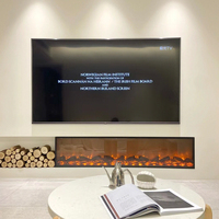 Cheminée électrique murale à chauffage par Led Décor Simulation de bois Flamme de carbone Inserts électriques Chauffage Cheminée électrique