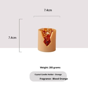 Vente chaude cire de soja à la main 100% bougie en cristal d'aromathérapie naturelle violet <span class=keywords><strong>Orange</strong></span> vert ornements décoratifs <span class=keywords><strong>bougies</strong></span> parfumées - Product Image 5