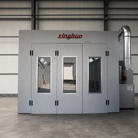 Cabine de peinture infrarouge électrique premium économique 43 kW 80 ° Cabines de peinture automobiles C Baking avec panneaux en laine de roche de pointe