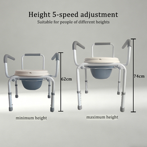 <span class=keywords><strong>Silla</strong></span> de Inodoro con Altura Ajustable y Reposabrazos de Espuma, Equipo de Seguridad para <span class=keywords><strong>Baño</strong></span> para Pacientes Embarazadas y para el <span class=keywords><strong>Baño</strong></span> - Product Image 5
