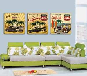 Nuova Targa in Latta Vintage Personalizzata, Decorazione da Parete in Stile Industriale Americano 30x30cm Senza Cornice <span class=keywords><strong>con</strong></span> <span class=keywords><strong>Auto</strong></span> Classiche - Product Image 4
