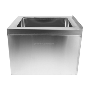 Évier de service commercial en acier inoxydable pour serpillères avec panier filtrant à vidange rapide et pare-éclaboussures pour restaurants et hôtels - Product Image 5