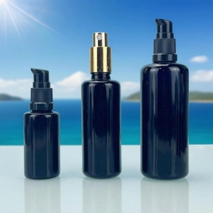 Botella de Vidrio con Gotero para Aceite Esencial de 30 ml, con Tapa Dorada, Botella de Vidrio de 50 ml con Protección UV Negra para Suero para el Cuidado de la Piel y Aceite Capilar - Product Image 4