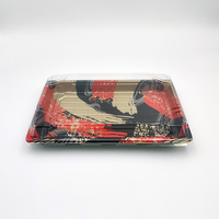 JY-1109 Einweg-Sushi-Box Schwarze Plastik-Sushi-Box Take-Away Obst-Verpackungsbox Kunststoff-Lebensmittelbehälter
