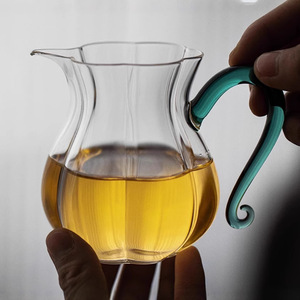 Transparent Glass <b>Tea</b> Dispenser High Borosilicate Heat Resistant Modern Simple Style <b>Large</b> Size Fairness <b>Cup</b> - Product Image 1