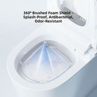 WC intelligent en céramique monobloc de luxe avec siphon, couvercle à ouverture et fermeture automatiques, désodorisant intégré