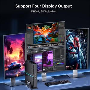 คอมพิวเตอร์ตั้งโต๊ะสำหรับเล่นเกม Core I9 14900F GeForce RTX4070 12G 32 เธรด พร้อม NVMe SSD 2TB ฮาร์ดไดรฟ์ 8k Mini Compute MV300 ประสิทธิภาพสูง - Product Image 4