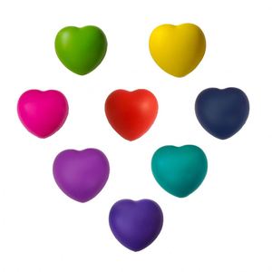 Ballon anti-stress en mousse PU en forme de cœur de 4 cm avec logo personnalisé - Ballon rouge en forme de cœur pour la rééducation/entraînement de la préhension - Product Image 1