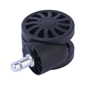 Fan Like Design 60mm Double <b>Wheel</b> Office Chair Casters Black PA Wear Resistant Durable Office Chair Replacement <b>Wheels</b> - Product Image 6