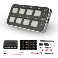 Kit d'éclairage tout-terrain unique avec système de commande par interrupteur AUX, panneau de commande à distance sans fil 8 canaux en alliage d'aluminium usiné CNC magnétique