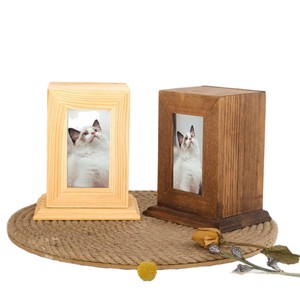 Solid Wood Pet <b>Urn</b> Rectangle Engraving Eco-Friendly For <b>Cats</b> And Dogs - Product Image 4