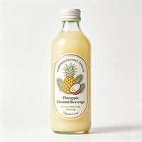 Étiquettes autocollantes imprimées étanches Haoxuan pour bouteilles de boisson ananas-coco – Autocollants pour boissons tropicales
