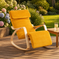 Fauteuil à bascule moderne en bois massif, chaise inclinable pour la maison, salon, balcon, idéale pour la sieste et les personnes âgées