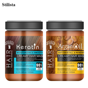 Tratamiento Capilar de Aceite de Argán, Colágeno y Queratina <span class=keywords><strong>para</strong></span> Cabello <span class=keywords><strong>Dañado</strong></span>, 1000ml/500ml - Product Image 1