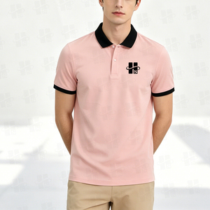 Polo de Hombre de Alta Calidad, Algodón de Lujo, Color en Contraste, Manga Corta, Transpirable, Logotipo Bordado, Diseño Personalizado - Product Image 3