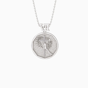 Loveher bijoux en laiton nouveauté Simple élégant terre promise croix colombe de <span class=keywords><strong>la</strong></span> paix avec branche d'olivier pièce médaillon collier - Product Image 2