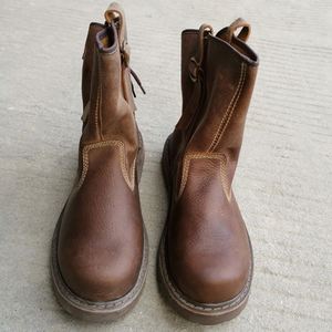 Retro Style Autumn and Winter High Top Thick Soled Leather Boots Outdoor Outdoor Safety Boots Non Slip High Quality <b>Crafted</b> - Product Image 2