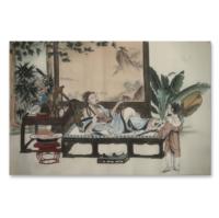 Peinture sur soie 100% peinte à la main représentant un savant chinois ancien, 50x75cm, art mural traditionnel oriental pour la décoration de la maison et des galeries