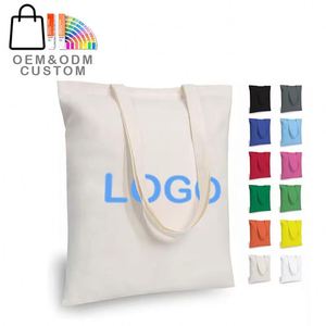 Custom <b>Canvas</b> <b>Large</b> Size Shoulder Handle Letter Print Shopping Tote Bag Advertising Logo Company Gift Use Oem Odm - Product Image 1