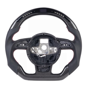 Volante Deportivo de Fibra de Carbono para Au/<span class=keywords><strong>di</strong></span>, Modificación R8/TTRS, Base Plana con LED, Cuero de Alta Calidad - Product Image 2