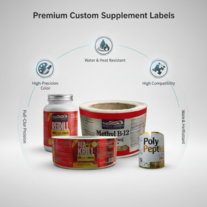 Premium pharmaceutical <b>labels</b>; custom vinyl <b>labels</b> for pharmaceutical products, perfumes, juice bottles and health supplements - Product Image 3