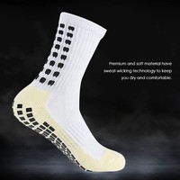 Logo personnalisé Chaussettes de football Running Crew en nylon blanches et athlétiques pour hommes