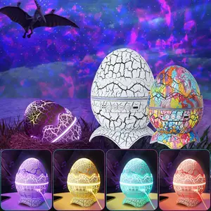 공룡 계란 은하 프로젝터 14 색 원격 제어 RGB LED 야간 조명 은하 프로젝터 성운