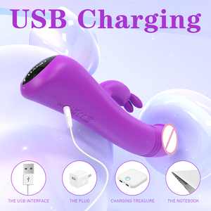 Mainan seks Masturbator wanita grosir 2 in 1 Vibrator wanita G Spot Stimulator getaran kelinci mainan dewasa untuk wanita - Product Image 6