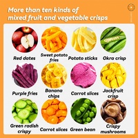 Expédition mondiale en gros 10 types de 150g de chips de fruits secs légumes secs et snacks de fruits